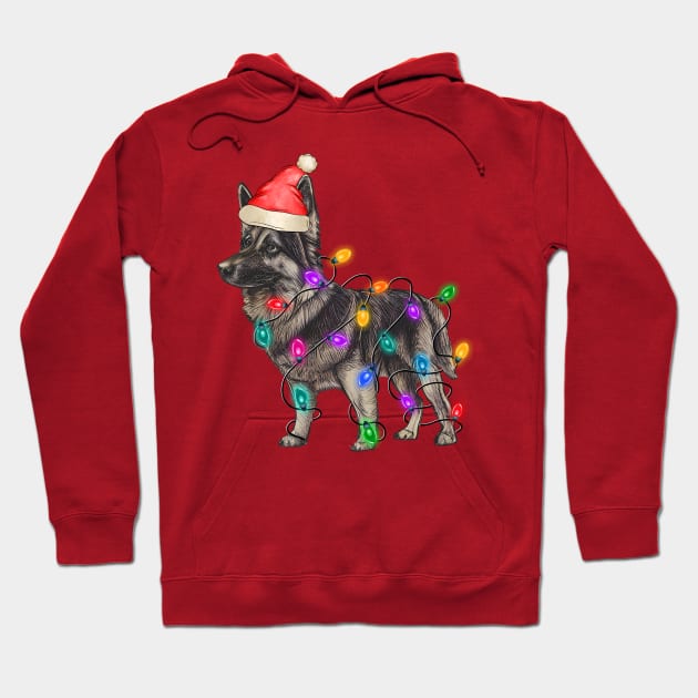 cute christmas dog Hoodie by Nolinomeg